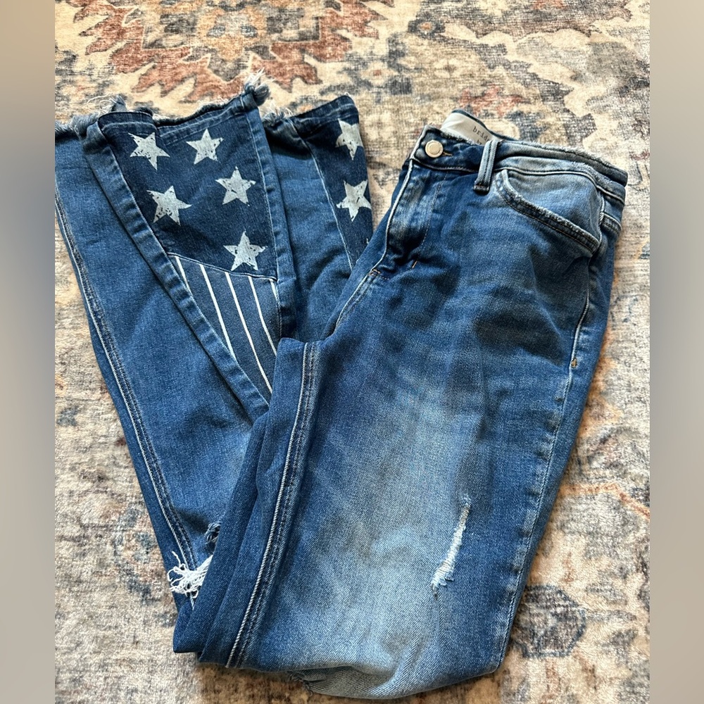 Bridge by gly American flag flare jeans